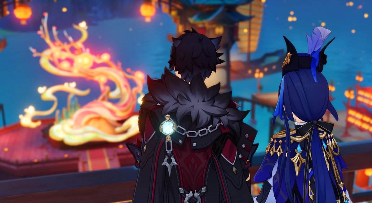 _Meropide's tweet image. Happy lantern rite, everyone.

Well, Liyue was absolutely magnificent. We surely enjoy the views and shopping for some souvenirs as well.

As you can see, even Clorinde herself yearns for her stickers.