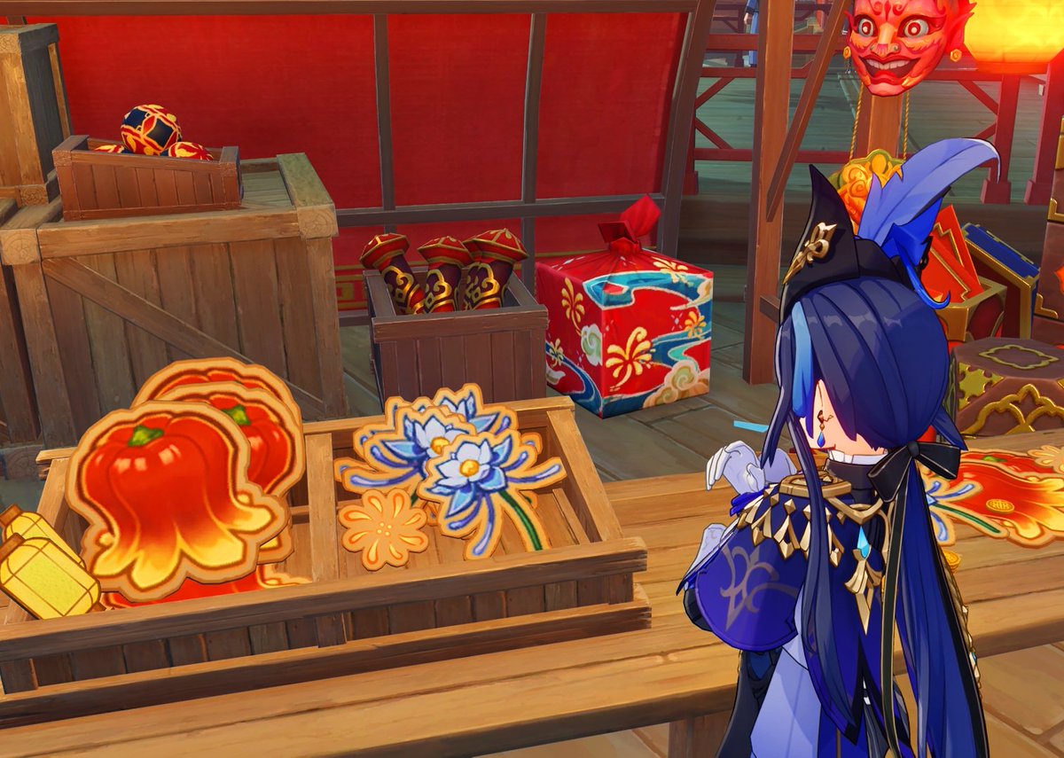 _Meropide's tweet image. Happy lantern rite, everyone.

Well, Liyue was absolutely magnificent. We surely enjoy the views and shopping for some souvenirs as well.

As you can see, even Clorinde herself yearns for her stickers.