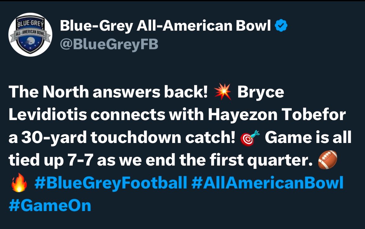 Hayezon2's tweet image. I had a great time in Tampa, Florida at the Blue Gray All-American Bowl @Shawn_Bryson_24 @Martese30 @coachwaddell4 @TennysonRucker @BlueGreyFB @avlschoolsports
