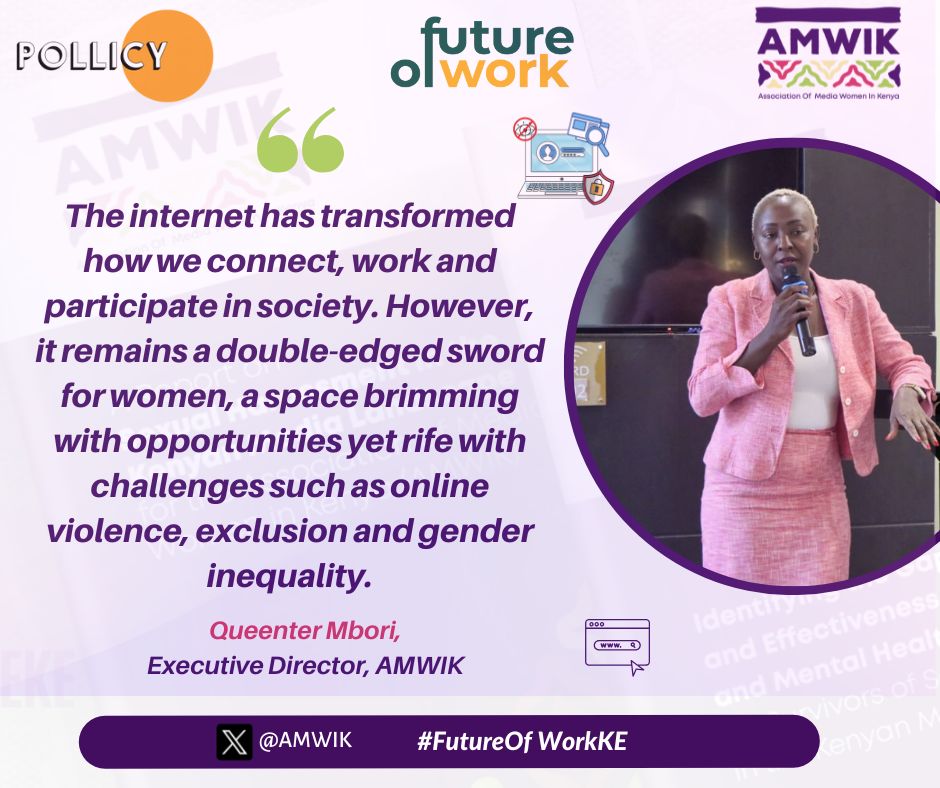 "The internet remains a double-edged sword for women. A space with opportunities yet rife with  online violence, exclusion and gender inequality."- <a href="/QueenterMbori/">Queenter Mbori</a> , ED.