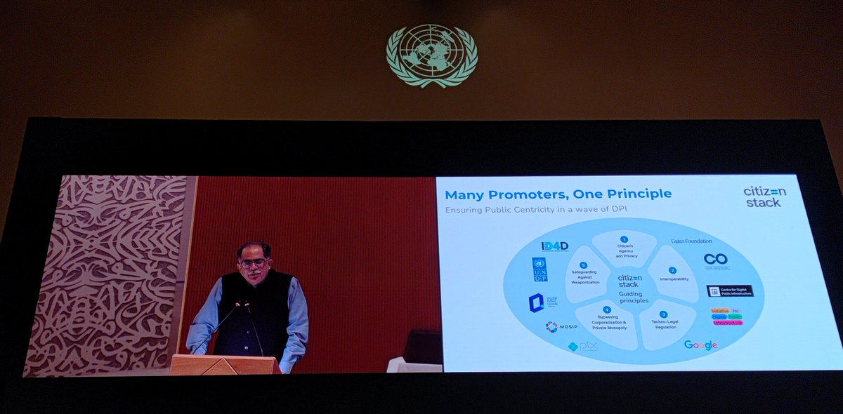 Sharad Sharma presents the DPI Sutras—Citizen Stack Guiding Principles. Use any promoter’s #DPI for your country, but validate it against these 5 guiding principles to ensure it’s truly citizen-centric. #DPI #CitizenStack2025 Conference on Citizen-Centric Digital Transformations