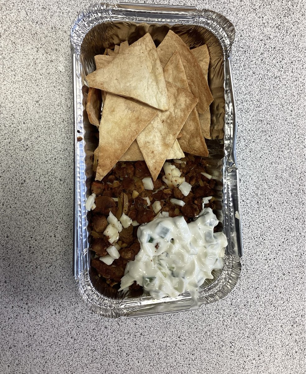 chsfct's tweet image. S2’s have been using the lamb mince gifted by @qmscotland to make Greek Lamb Nachos! Some pupils added the tomato salsa, others chose just halloumi and tzatziki #makeitscotch @CraigmountHS