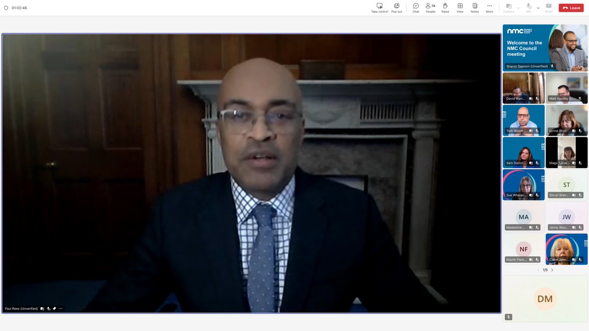 David Munday (@davidamunday) on Twitter photo First up <a href="/PaulReesMBE/">Paul Rees MBE</a> is given a few moments to introduce himself on day 7 in his new role as <a href="/nmcnews/">Nursing and Midwifery Council</a> Interim Chief Exec and Registrar. He highlights that he's already held 2 'town hall' events with NMC staff and met with senior stakeholders. #NMCCouncil First up <a href="/PaulReesMBE/">Paul Rees MBE</a> is given a few moments to introduce himself on day 7 in his new role as <a href="/nmcnews/">Nursing and Midwifery Council</a> Interim Chief Exec and Registrar. He highlights that he's already held 2 'town hall' events with NMC staff and met with senior stakeholders. #NMCCouncil