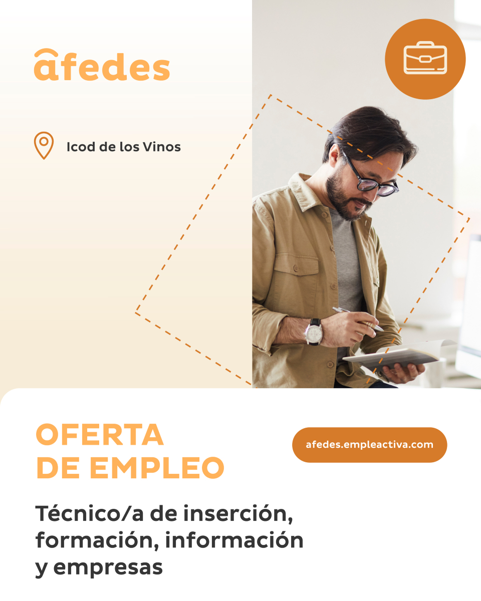 Afedes's tweet photo. ¡Consulta las ofertas de empleo abiertas en nuestra página web!

Técnico/a de inserción, formación, información y empresas: 
Logopeda
Si estás interesado/a, no dudes en contactar con nuestro Servicio de Empleo llamando al 922815921

#afedesempleo #ofertadeempleo #afedesasociación https://t.co/BQ9RO4kuJa