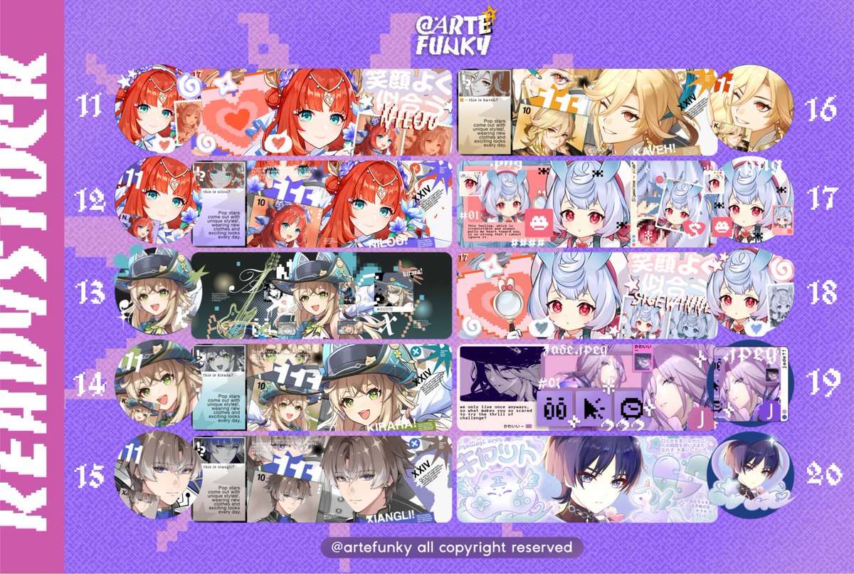 Help rt? ありがとう💓

Hai! gwen mau CLEARANCE SALE semua ready stock layout 2d nih! payment 10.000/ea, available for sponsor or giveaway! Happy Shopping ~ ⭐ ( cek thread dibawah ini ya masih ada lagi )

[ 1/5 ]
— #zonauang #zonajajan