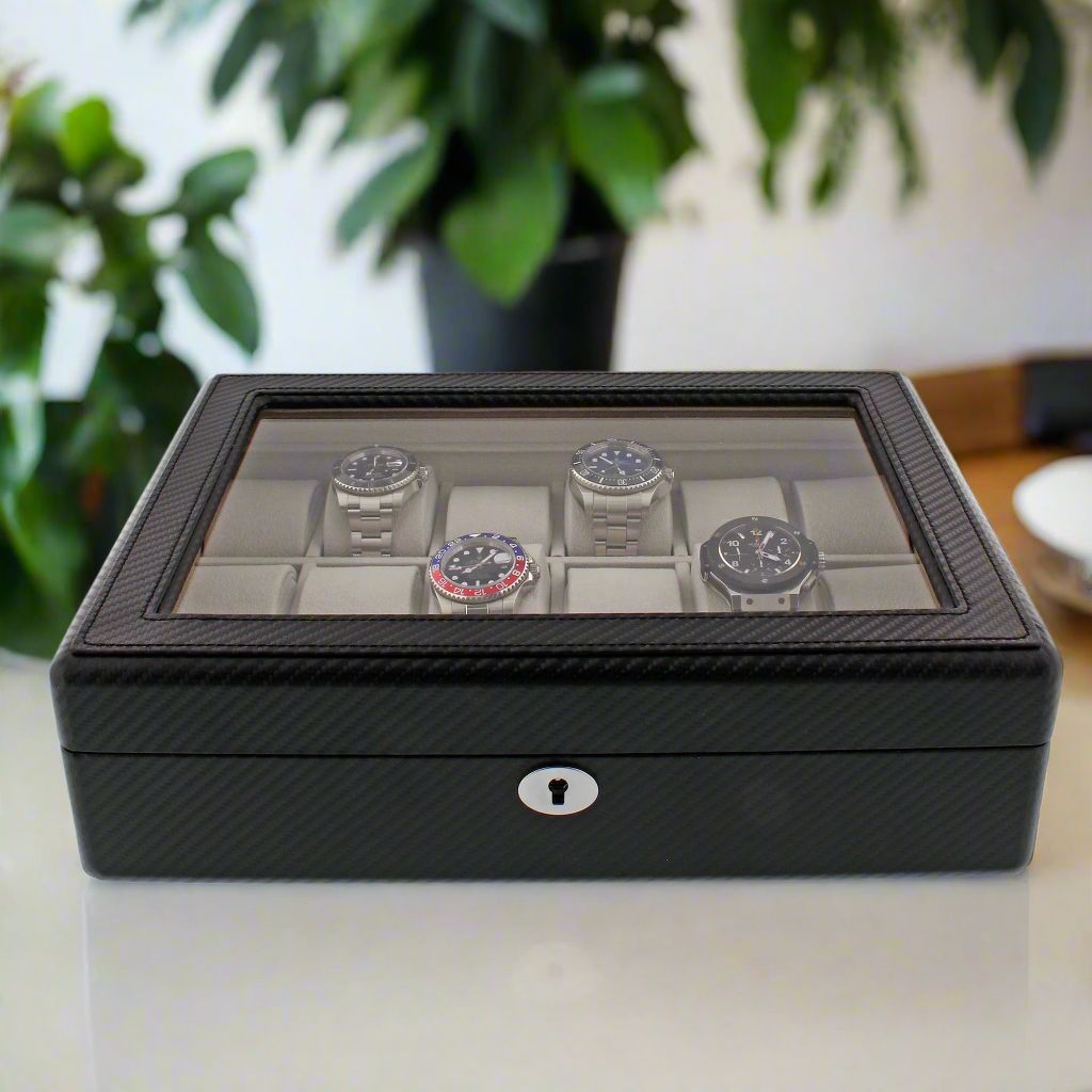 aevitas_uk's tweet image. Discover sophistication with Aevitas UK's Carbon Fibre Leather Watch Boxes. Choose from our 12, 18, or 6-watch boxes. Trust us for timeless design and craftsmanship. #AevitasUK #WatchBoxes aevitas-uk.co.uk
