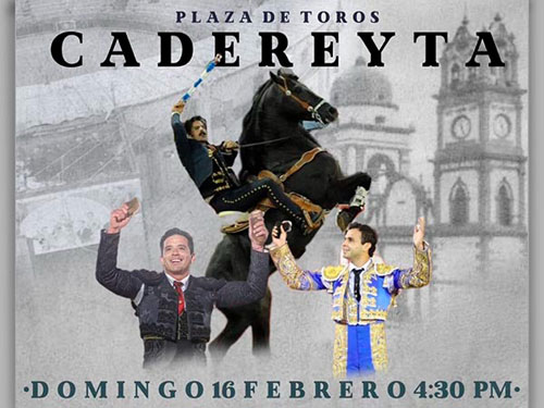 Portal Taurino (@portaltaurino) on Twitter photo Cadereyta Jiménez (Nuevo León) anuncian apertura de temporada el próximo domingo 16 de febrero, con una corrida mixta con Emiliano Gamero <a href="/corselman/">Emiliano Gamero</a> y a pie Antonio García <a href="/AGElChihuahua/">Antonio Garcia El Chihuahua</a> y <a href="/SergiioGarza/">Sergio Garza</a> con toros de El Jagüey (rejones) y de Rosas Viejas <a href="/portaltaurino/">Portal Taurino</a> Cadereyta Jiménez (Nuevo León) anuncian apertura de temporada el próximo domingo 16 de febrero, con una corrida mixta con Emiliano Gamero <a href="/corselman/">Emiliano Gamero</a> y a pie Antonio García <a href="/AGElChihuahua/">Antonio Garcia El Chihuahua</a> y <a href="/SergiioGarza/">Sergio Garza</a> con toros de El Jagüey (rejones) y de Rosas Viejas <a href="/portaltaurino/">Portal Taurino</a>