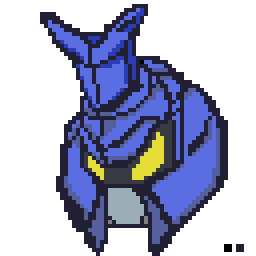 FreyAsyraf's tweet photo. medabots inspired mech beetle mugshot, #sprites #pixelart 
4x and 2x https://t.co/ZGXxvoiJOz