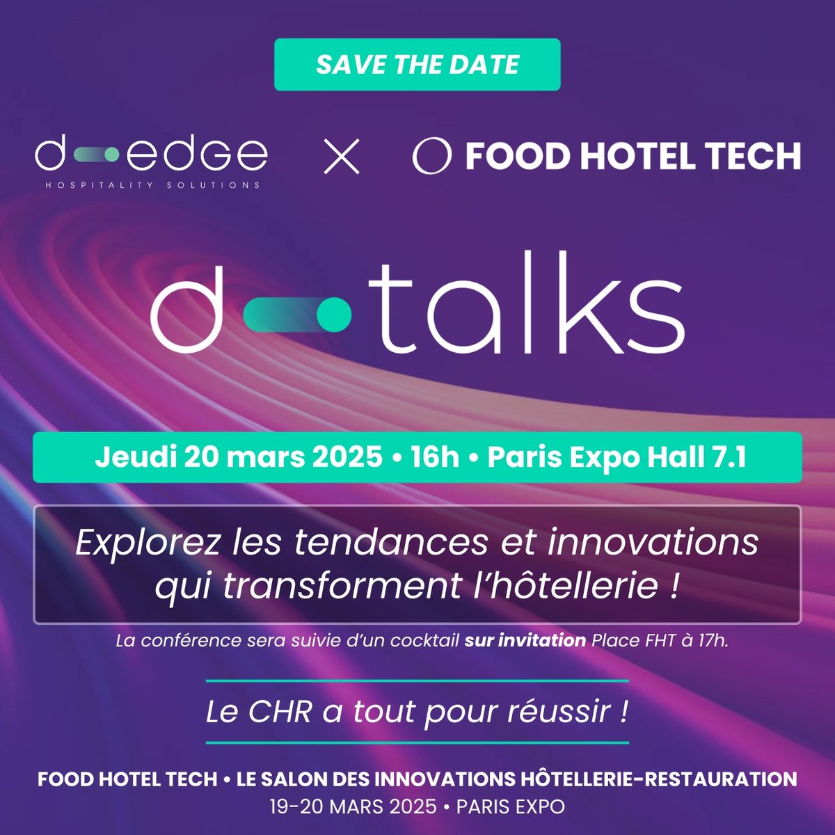 📢 Ne manquez pas le D-TALK de <a href="/D_EDGE_Hosp/">D-EDGE</a>  !
🔎 Tendances &amp; innovations : Comprendre les nouvelles attentes des clients et les stratégies gagnantes en hôtellerie.
💡 Conseils d’experts : Boostez vos performances avec les insights des spécialistes D-EDGE.
