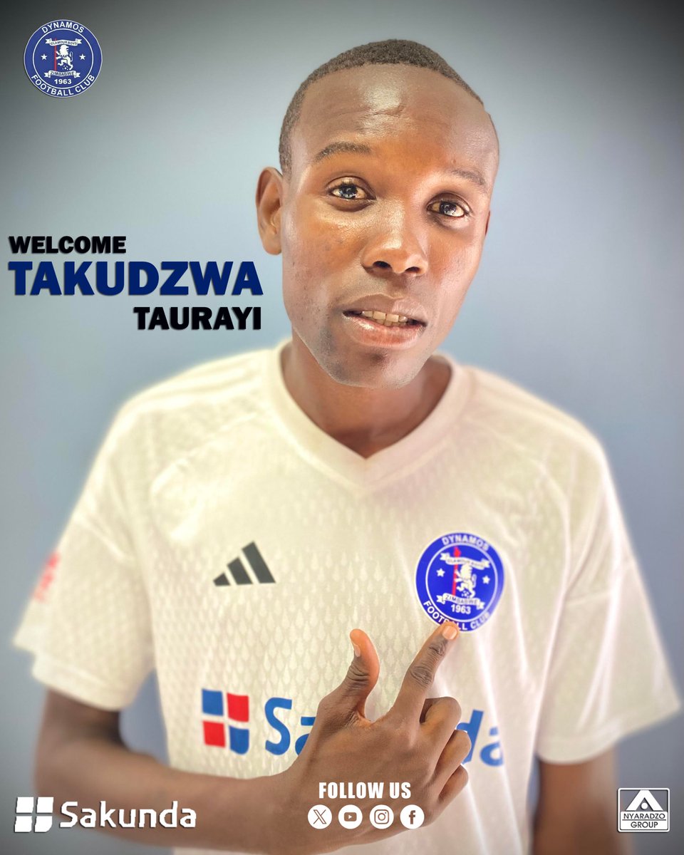 Welcome Takudzwa to DeMbare ✍️

Dynamos FC is pleased to announce the signing of defender Takudzwa Gerald Taurayi from DZ Royals. 

The 23-year-old left back has joined the Glamour Boys on a two-year contract. 

#DeMbare #GlamourBoys #TakudzwaIsHere