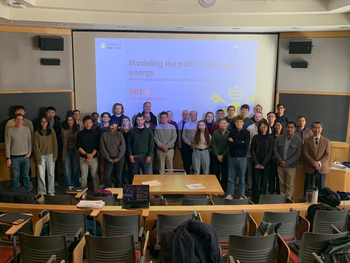 IIT Comillas (@iit_comillas) on Twitter photo 🎓 Our researchers Andrés Ramos & Javier García, along with Pablo Dueñas, researcher at both our institute and the <a href="/MIT/">Massachusetts Institute of Technology (MIT)</a>, are teaching the "Modeling the Path to #NetZeroEnergy" course at MIT (Jan 27-31), exploring key modeling tools for the #EnergyTransition ⚡🌍
<a href="/Comillas_ICAI/">Comillas ICAI</a> 🎓 Our researchers Andrés Ramos & Javier García, along with Pablo Dueñas, researcher at both our institute and the <a href="/MIT/">Massachusetts Institute of Technology (MIT)</a>, are teaching the "Modeling the Path to #NetZeroEnergy" course at MIT (Jan 27-31), exploring key modeling tools for the #EnergyTransition ⚡🌍
<a href="/Comillas_ICAI/">Comillas ICAI</a>