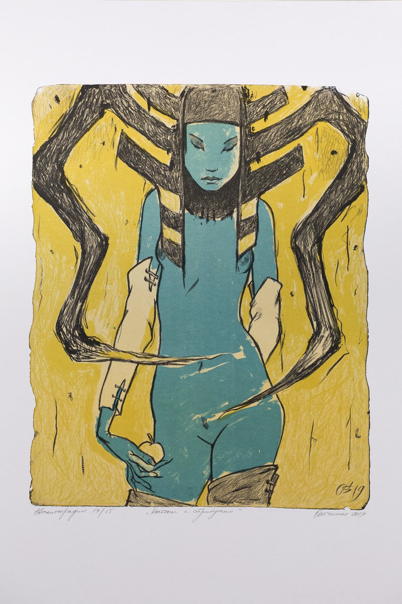 «Costume with attributes», autolithography, 70x100 cm, 2019

#andreyostashov #lithography #graphicart #artgallery #sculptor #bronzesculpture #sculpture