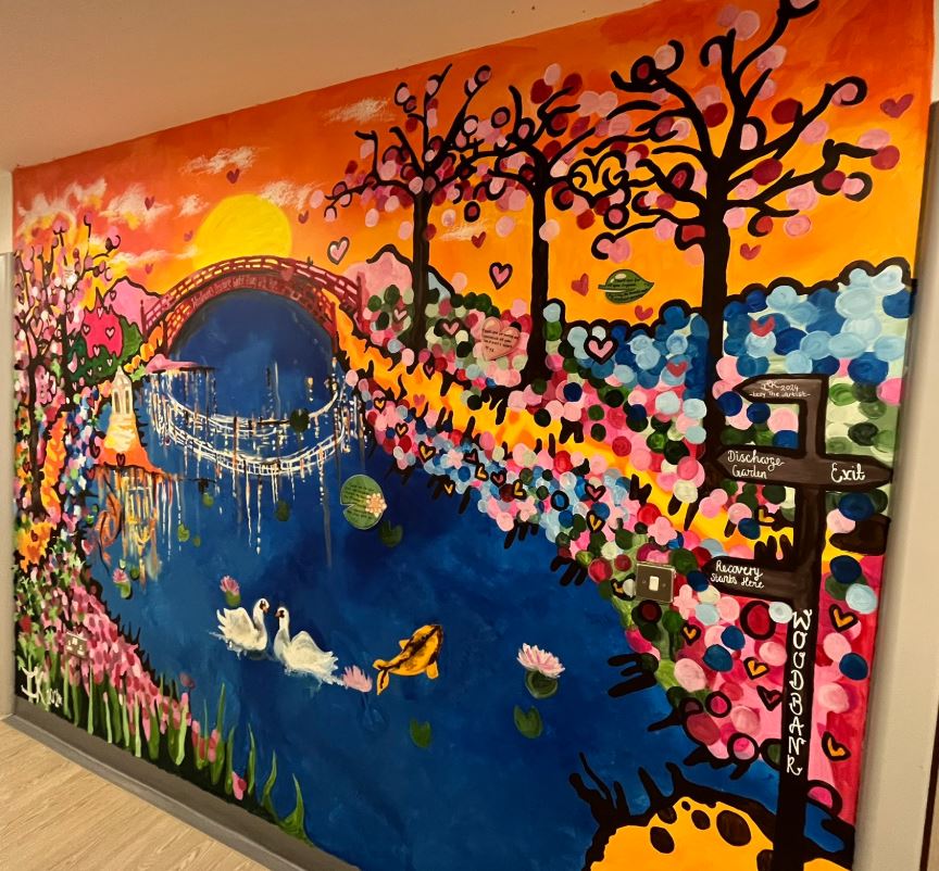 This incredible new feature wall on Woodbank psychiatric intensive care unit was painted by a former patient.

The wall of hope aligns with our safewards practice, while being a creative focus during the artists' stay on the unit.

It brings hope and positivity to everyone.