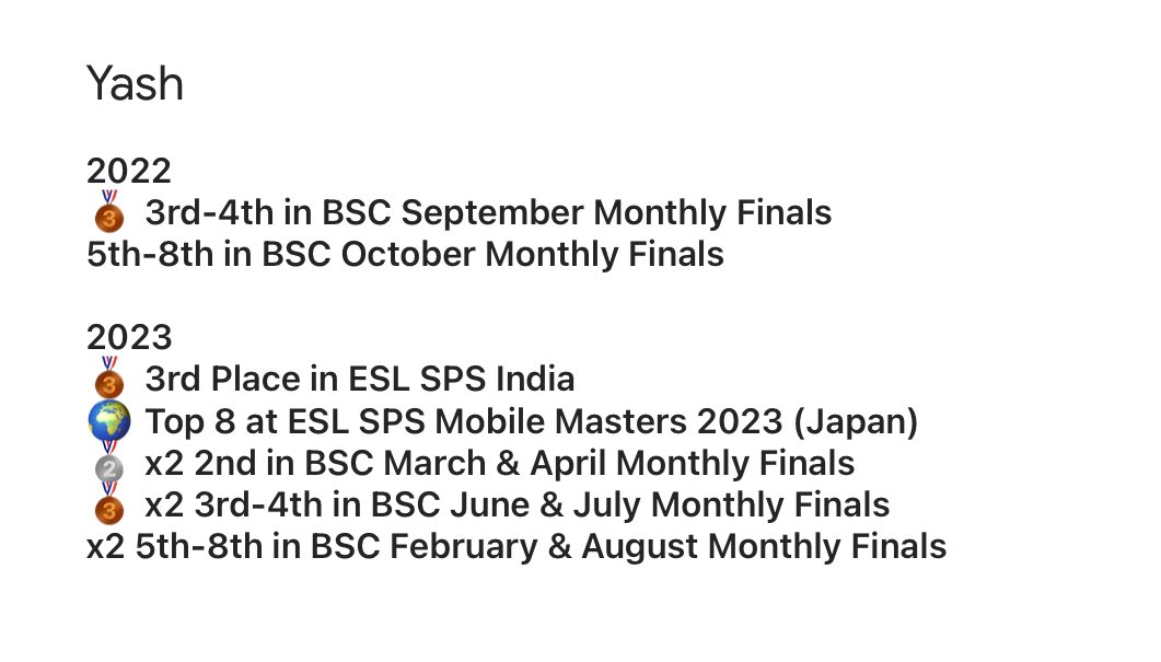 We are looking for an organisation to represent for the 2025 Brawl Stars Championship.

Players:
<a href="/ArifLabbai/">Ash King</a> 
<a href="/BrawlYash/">Yash</a> 
<a href="/BrawlPrashant/">Prashant</a> 
　
For more information or offers, please contact me via X DMs <a href="/ArifLabbai/">Ash King</a> or on my Discord: ashking_1409