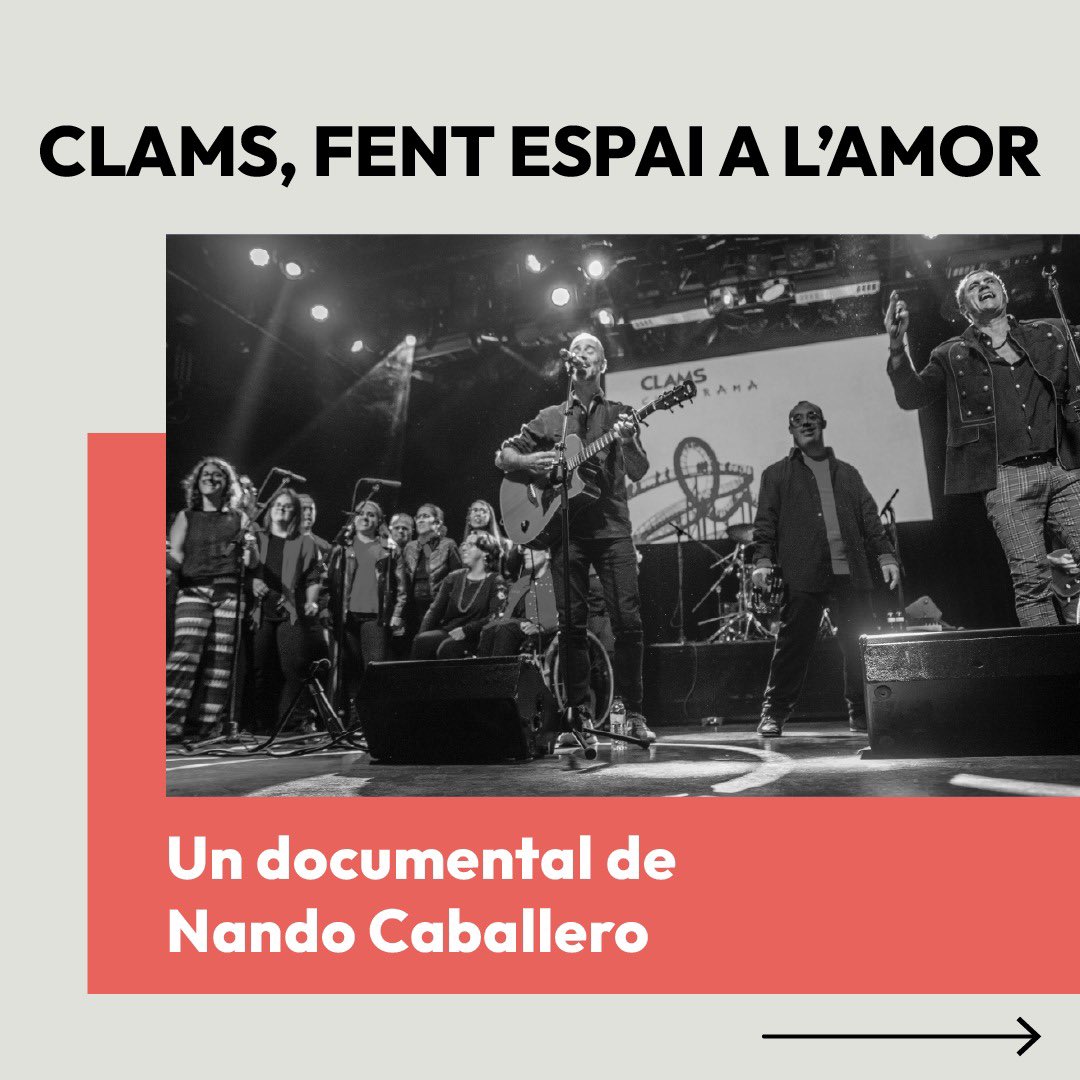 nandocaballero's tweet image. Demà dijous, a les 18:30, fem la preestrena al @ccalbareda del documental sobre @clamsmusica, una banda i un projecte social que si no coneixes l&apos;has de descobrir ja Important! S&apos;ha de reservar entrada a la web de l&apos;Albareda. 

📸 @blocnroll