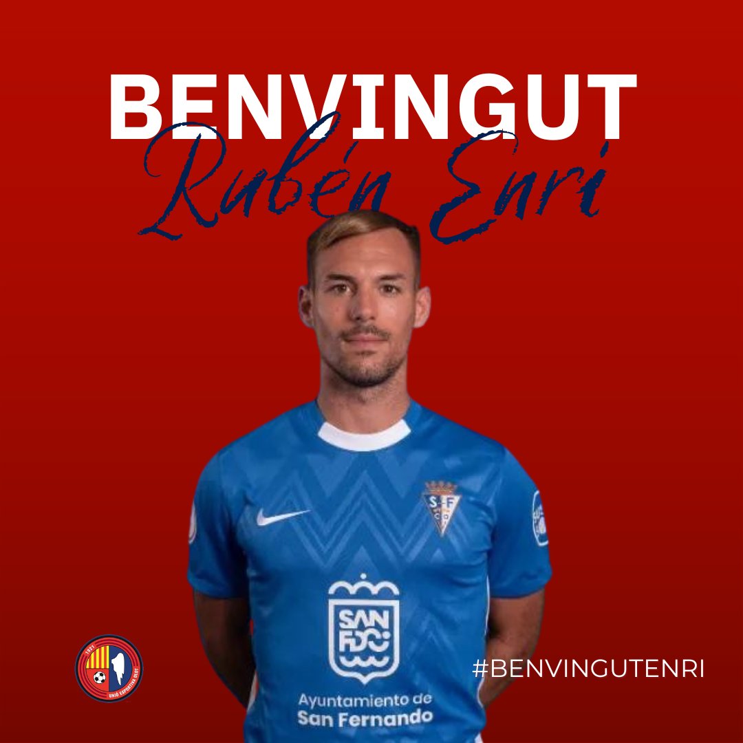 UEO1921's tweet photo. [OFICIAL]: ✍️🆕 Rubén Enri (@SanFernando_CD), nou jugador de la #UEOlot.

🧨 Davanter de 2️⃣6️⃣ anys nascut a Badalona amb bagatge a @Primera_RFEF. Qualitat, treball i olfacte golejador 

🤗 Benvingut a casa nostra, Rubén! 

ℹ️ https://t.co/vJv2tJWegL

#BenvingutEnri #2RFEF3 https://t.co/QbiyYtkNYb