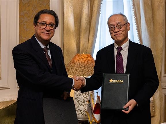 🤝 ICARDA’s DG <a href="/alyabousabaa/">Aly Abousabaa</a>  H.E. <a href="/FumioIwai/">Iwai Fumio🇯🇵</a>,  Japanese Ambassador to Egypt, recently met to commemorate ICARDA-Japan's partnership on the transformative project Reversing Egypt’s Diminishing Food Security.

🎯The project aims to improve agricultural resilience, optimize