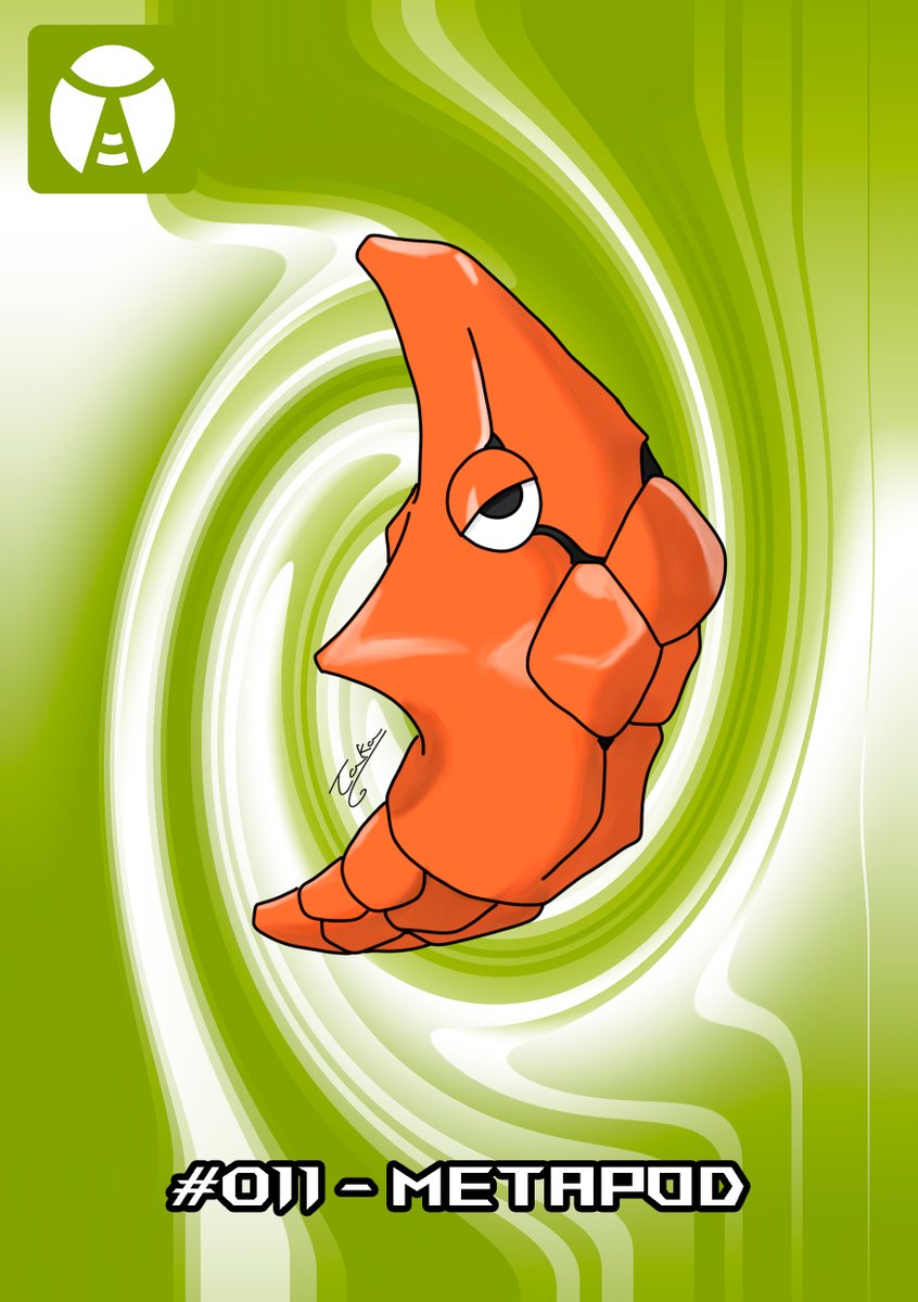 Takamichisensei's tweet image. Hoy es el turno de Metapod, este se lo dedico a los del canal de @MetapodPresi . #pokemon #art #metapod #pokedex