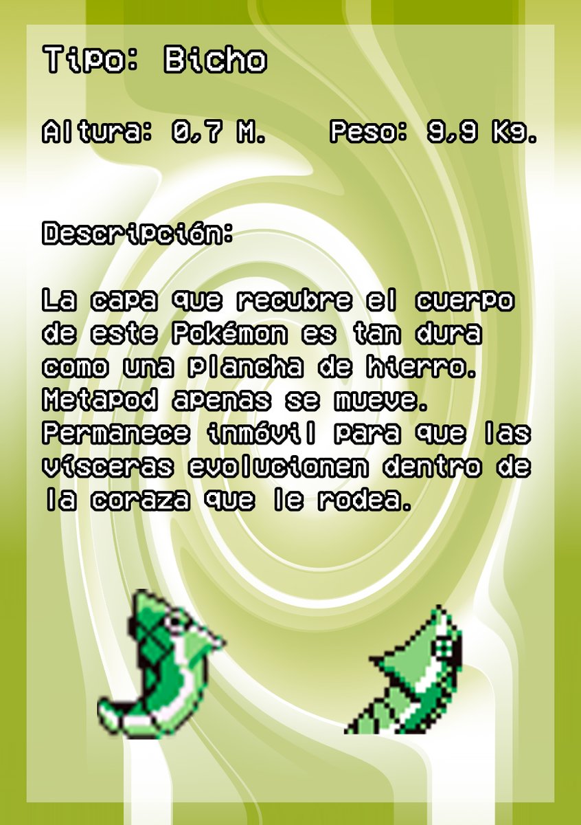 Takamichisensei's tweet image. Hoy es el turno de Metapod, este se lo dedico a los del canal de @MetapodPresi . #pokemon #art #metapod #pokedex