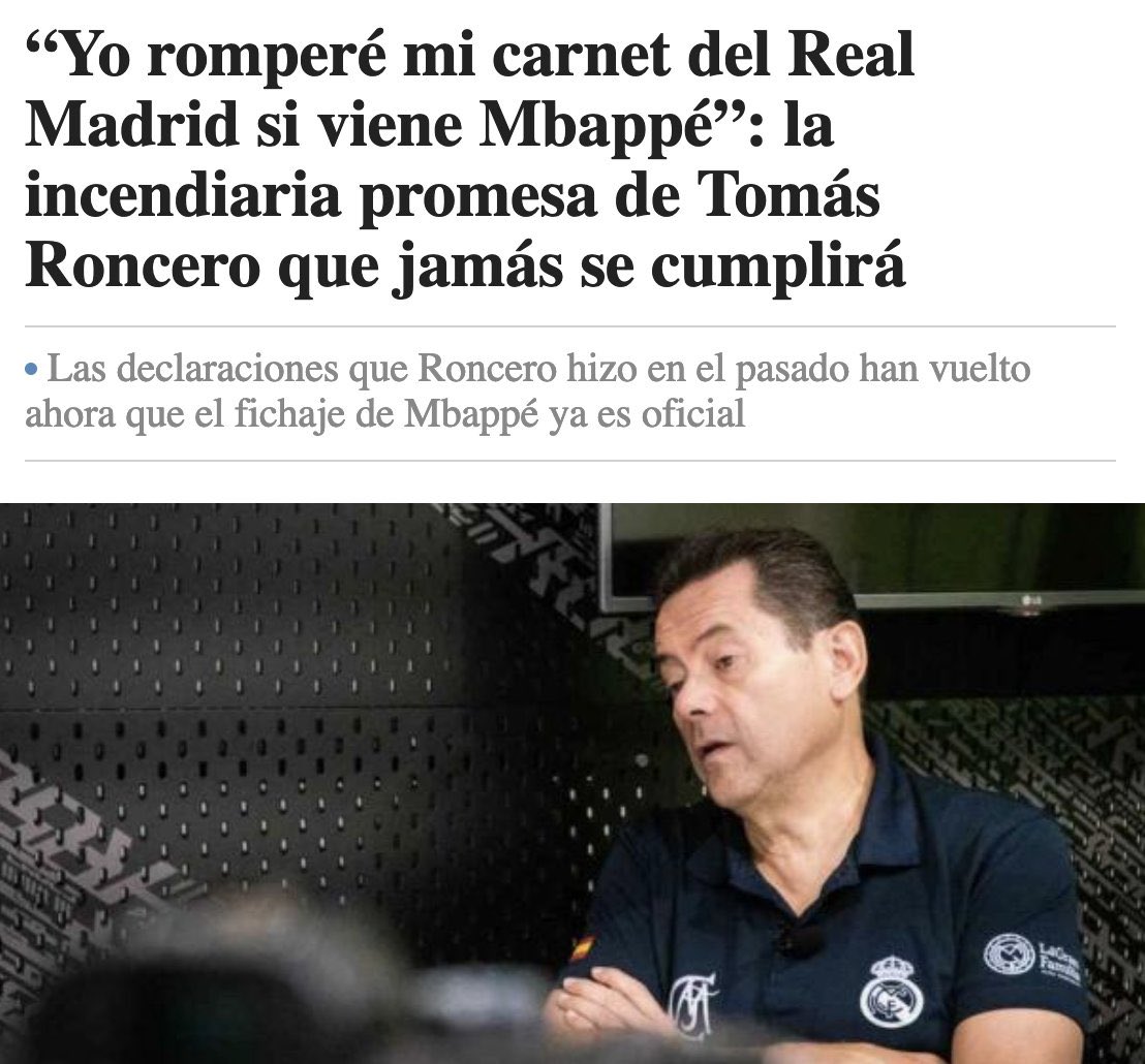 <a href="/As_TomasRoncero/">Tomás Roncero</a> <a href="/KMbappe/">Kylian Mbappé</a> <a href="/diarioas/">Diario AS</a> Lo que asusta es tu dignidad