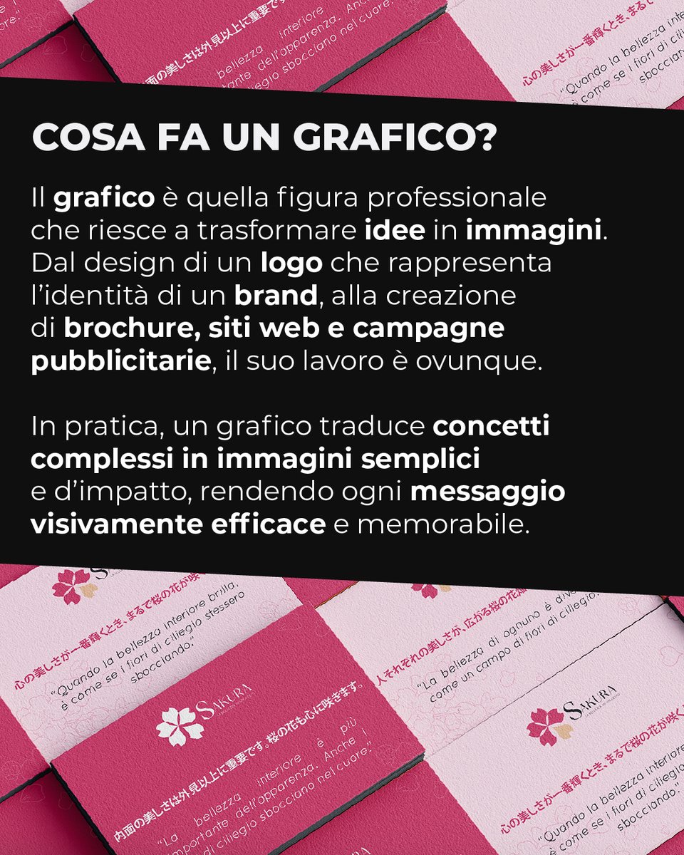 iMasterArt's tweet image. 🎨 Il ruolo del #grafico oggi è fondamentale per trasformare idee in immagini.💡✨

👉 Visita il link in bio e scopri di più!

#iMasterArt #AdvancedTraining