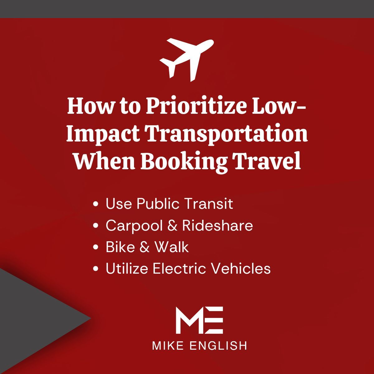 RealMikeEnglish's tweet photo. These days, I'm trying to travel smarter. Tourism impacts the planet, but exploring the world is still possible! I'm using public transport, carpooling, biking &amp; renting electric vehicles to be more #ecoconscious when I travel. What #greentravel tips do you have? https://t.co/RkEsYcFxvL