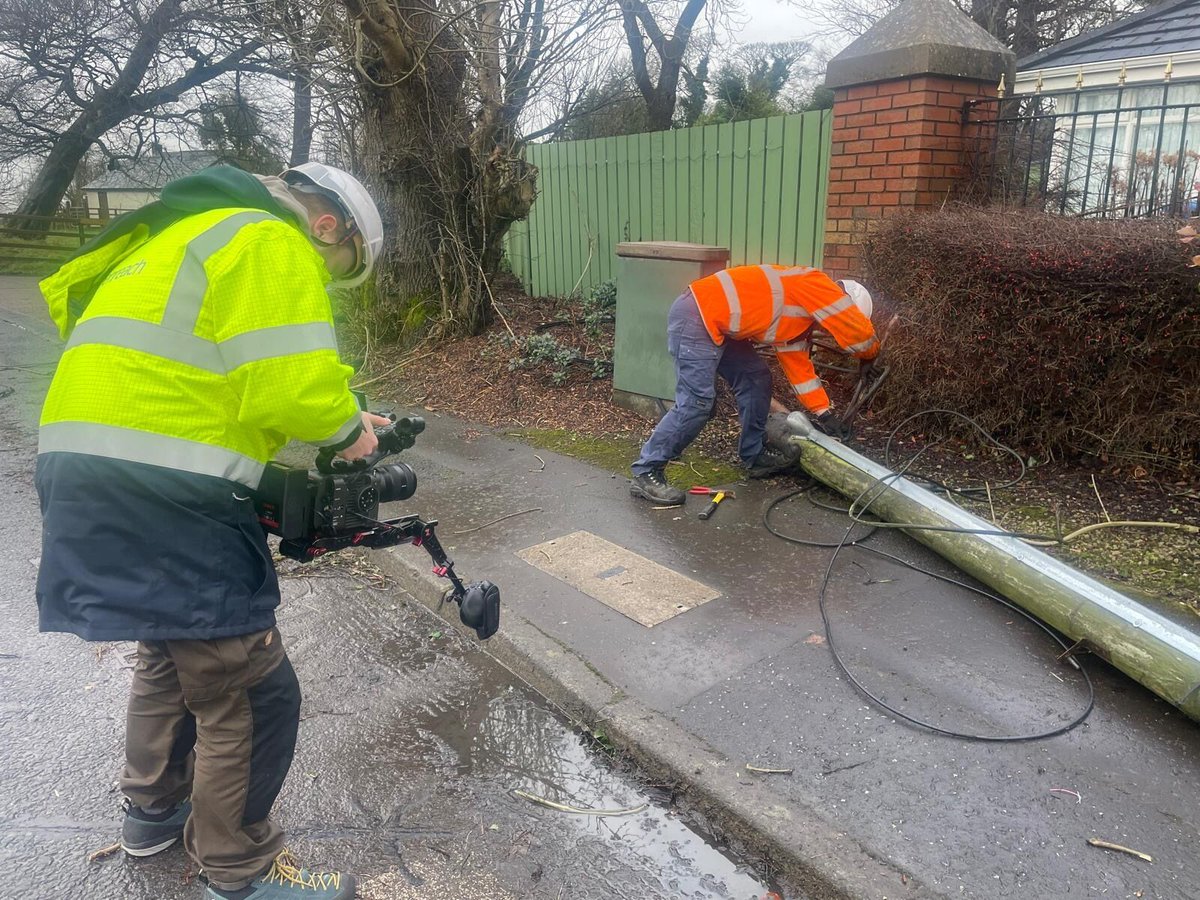 CorishFilms's tweet image. Our team has been on the ground this week with Openreach, capturing the impact of Storm Éowyn. Huge kudos to the Openreach crew for their relentless hard work to restore everything! 🙌 @WeAreOpenreach #Openreach #StormEowyn