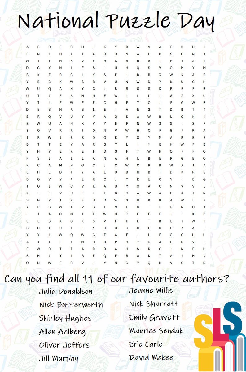 Wakefield_SLS's tweet image. It's also National Puzzle Day today and we've created two wordsearches to help mark it! We hope you enjoy 📚🧩 #SchoolsLibraryService #NationalPuzzleDay