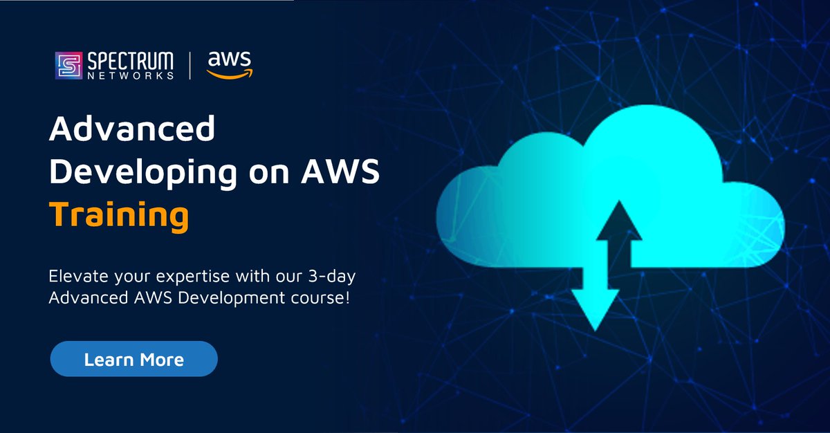 specntapac's tweet image. Discover the power of the cloud with the Advanced Developing on #AWS Classroom Training Course &amp;amp; take your career to the next level in today’s rapidly evolving cloud landscape!

Know More: shorturl.at/nYwKg
Contact us at apac.mc@specnt.com.

#SpectrumNetworks #AWSTraining
