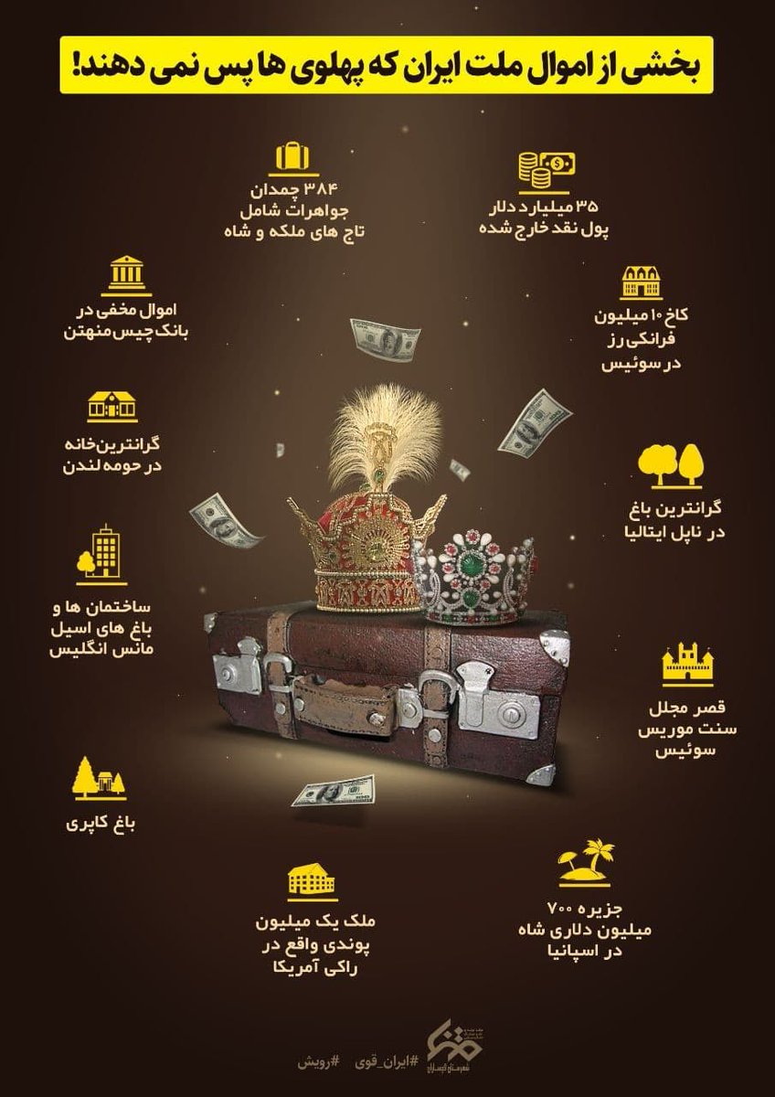 پهلوی بزرگترین دزد تاریخ بشریت تا به الان است.
#روایت_پهلوی  
#ظلم_پهلوی