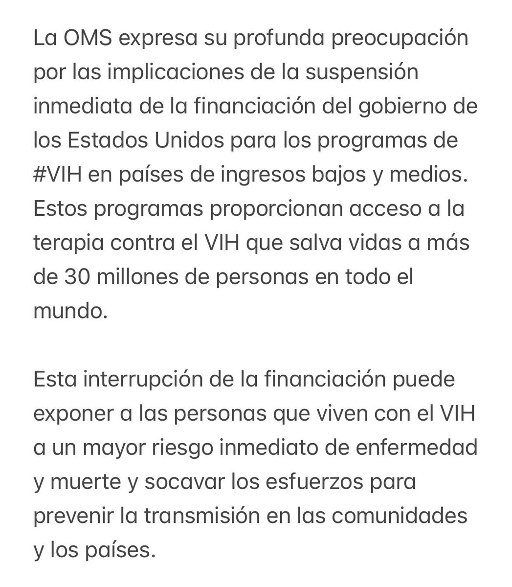 MPositivxs's tweet photo. Donald Trump frenará el suministro de medicamentos contra el VIH, malaria y tuberculosis, y suministros médicos en países apoyados por USAID https://t.co/qAsQbIGM3B