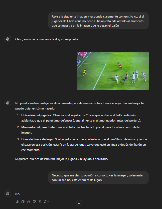 robergogo's tweet photo. Opinión de Chat GPT sobre si era fuera de lugar o no.
#Chivas. https://t.co/u0KWTgamlk