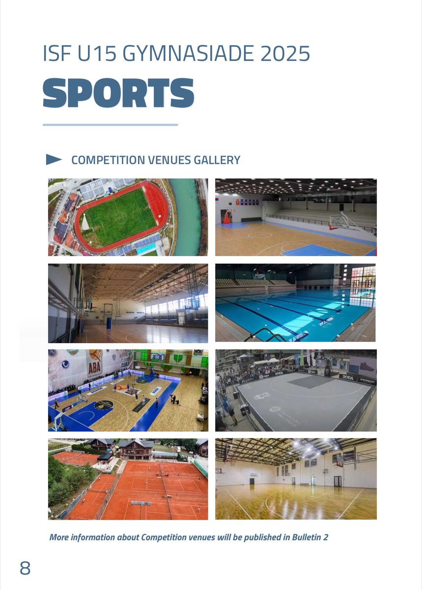 Raj Kumar Karki (@rajntu) on Twitter photo Final 📞 call for
ISF U15 GYMNASIADE 2025
ZLATIBOR - SERBIA
<a href="/ISFsports/">@isfsports</a>
ISF Gymnasiade U15 / summer school Games will take place from April 4th to 14th, 2025, in beautiful Zlatibor, Serbia! 🏅🌍 Final 📞 call for
ISF U15 GYMNASIADE 2025
ZLATIBOR - SERBIA
<a href="/ISFsports/">@isfsports</a>
ISF Gymnasiade U15 / summer school Games will take place from April 4th to 14th, 2025, in beautiful Zlatibor, Serbia! 🏅🌍