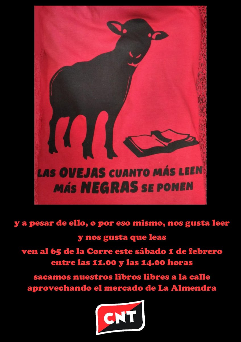 🔴⚫️Este sábado 1 de febrero coincidiendo con el Mercado de la Almendra sacamos la mesa a la calle, nos encontrarás en correría 65, entre las 11:00 y las 14:00 horas

❤️🖤Te esperamos, ACUDE‼️‼️