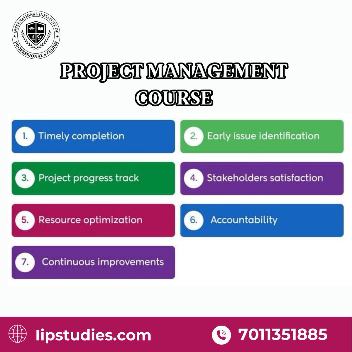 Iipsofficial's tweet image. ⏳ Turn Plans into Reality! Learn Project Management at IIPS! 💼📊

Project management is the key to success in any industry! 🚀 Join the Project Management Course at IIPS and gain skills to lead projects, manage risks, and achieve strategic goals!
#ProjectManagement #LearnPM