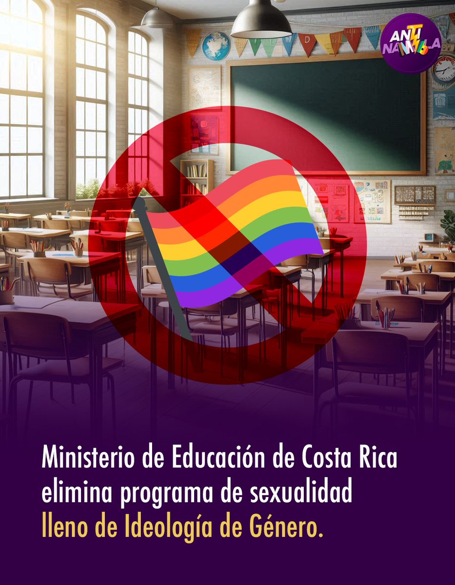 🇨🇷 Costa Rica ha eliminado su programa de educación sexual lleno de ideas que negaban la realidad biológica de la sexualidad. 

⚧️ Este programa enseñaba que existen más de dos sexos (p. 37), que hablar de «órganos reproductivos» es algo discriminatorio (p. 72), que las cirugías