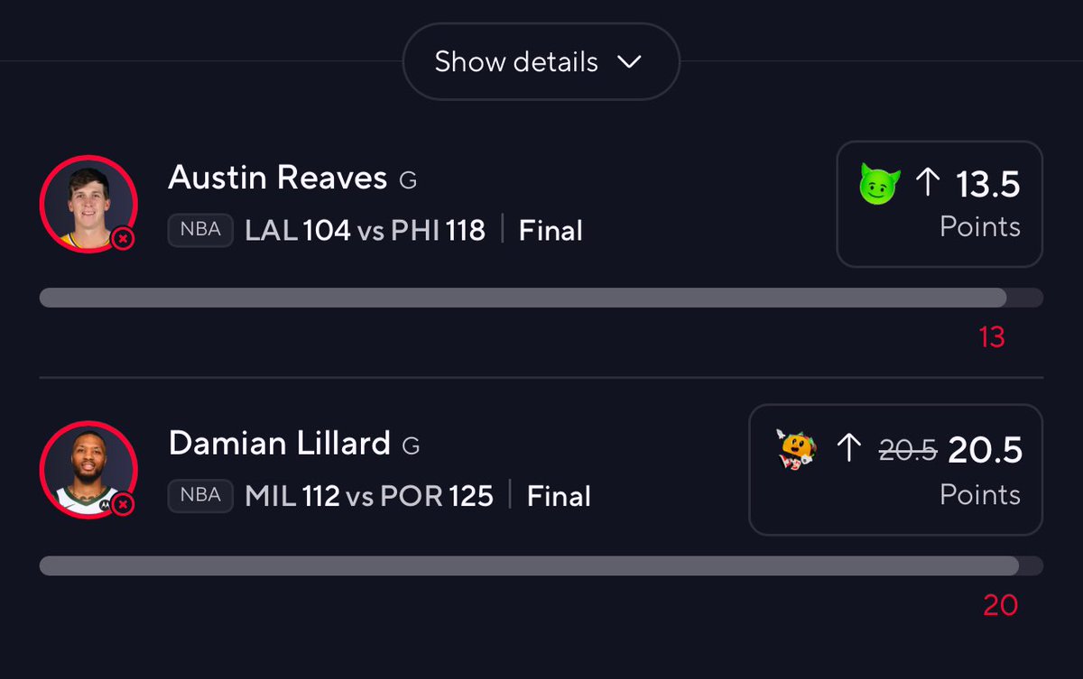 cfparlays's tweet photo. Both on discounted lines, Can’t make this shit up 💀💀💀 Re-coup day for PrizePicks I see… https://t.co/YIWfJv67A9