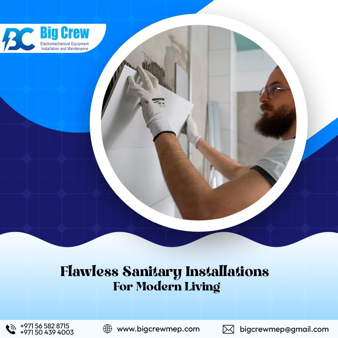 BigBigcrew's tweet photo. Upgrade your home with flawless sanitary installations from Big Crew, designed for modern living. We provide stylish, durable fittings for your bathroom and kitchen, ensuring quality and precision.
https://t.co/Biy0LAsRni

#SanitaryInstallations #ModernLiving #HomeUpgrade https://t.co/6j6NbcRT1t