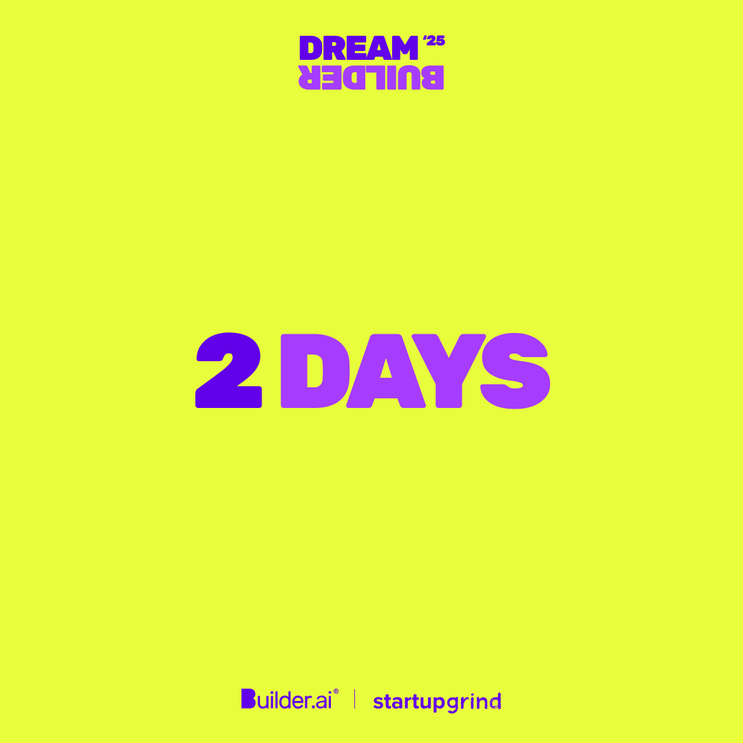 There’s just 48 hours left to submit your idea!

The countdown to Dream Builder '25 is on! Don’t miss your chance to win a $40,000 app build by Builder.ai. 

Click the link below to start your software journey: builder.ai/events/dreambu…