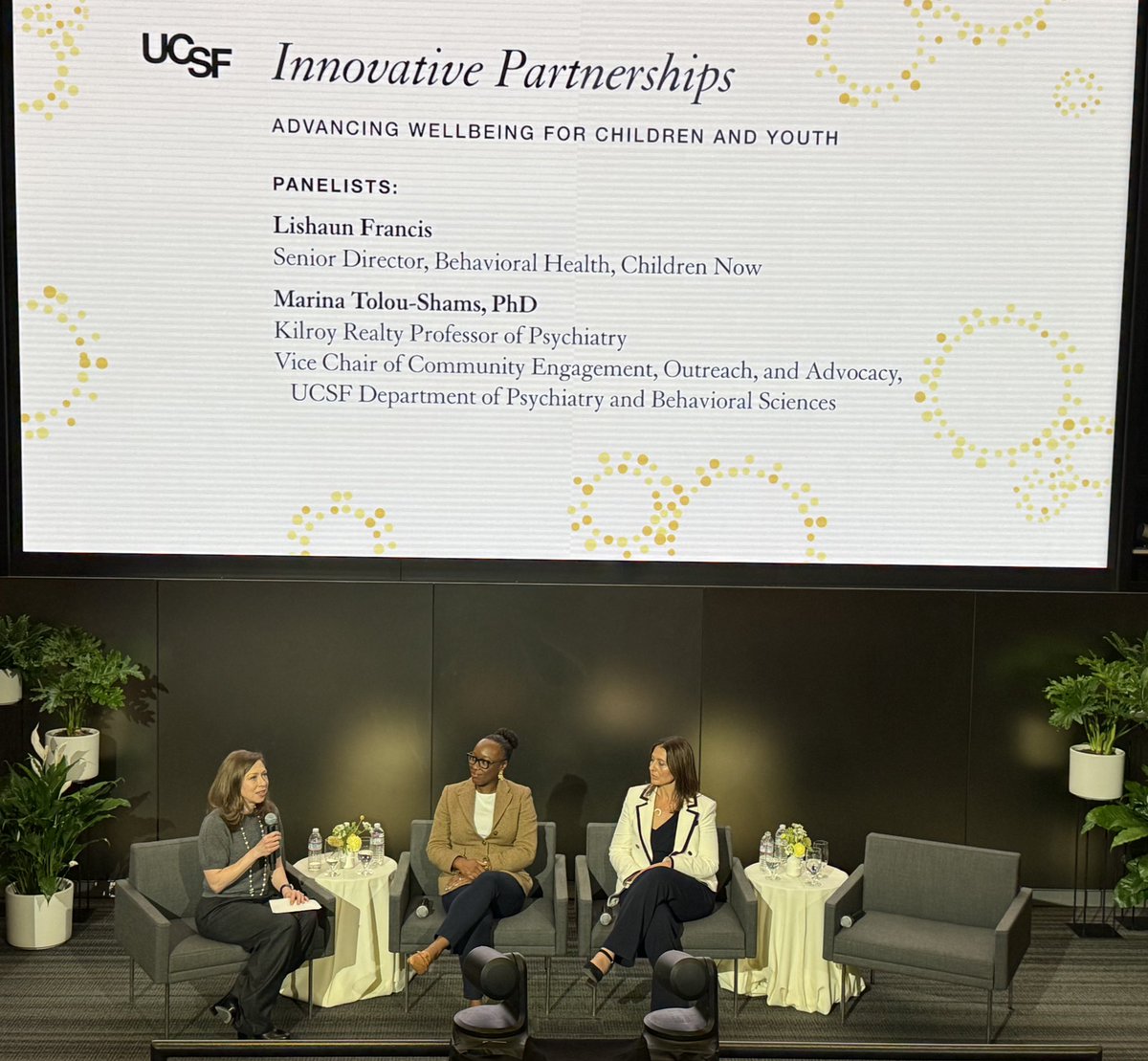 Much-needed truths and connection today <a href="/UCSFPsychiatry/">UCSF Psychiatry and Behavioral Sciences</a>’s event on Innovative Partnerships moderated by the incredible <a href="/ChelseaClinton/">Chelsea Clinton</a>! 💜 Inspiring thoughts from <a href="/marinapsych/">Marina Tolou-Shams</a>, <a href="/ChildrenNow/">Children Now</a>, <a href="/RoadtripNation/">Roadtrip Nation</a>, <a href="/ClintonFdn/">Clinton Foundation</a>, <a href="/TheKennedyForum/">The Kennedy Forum</a>. Working together to make change 🙌🏼🙏🏼