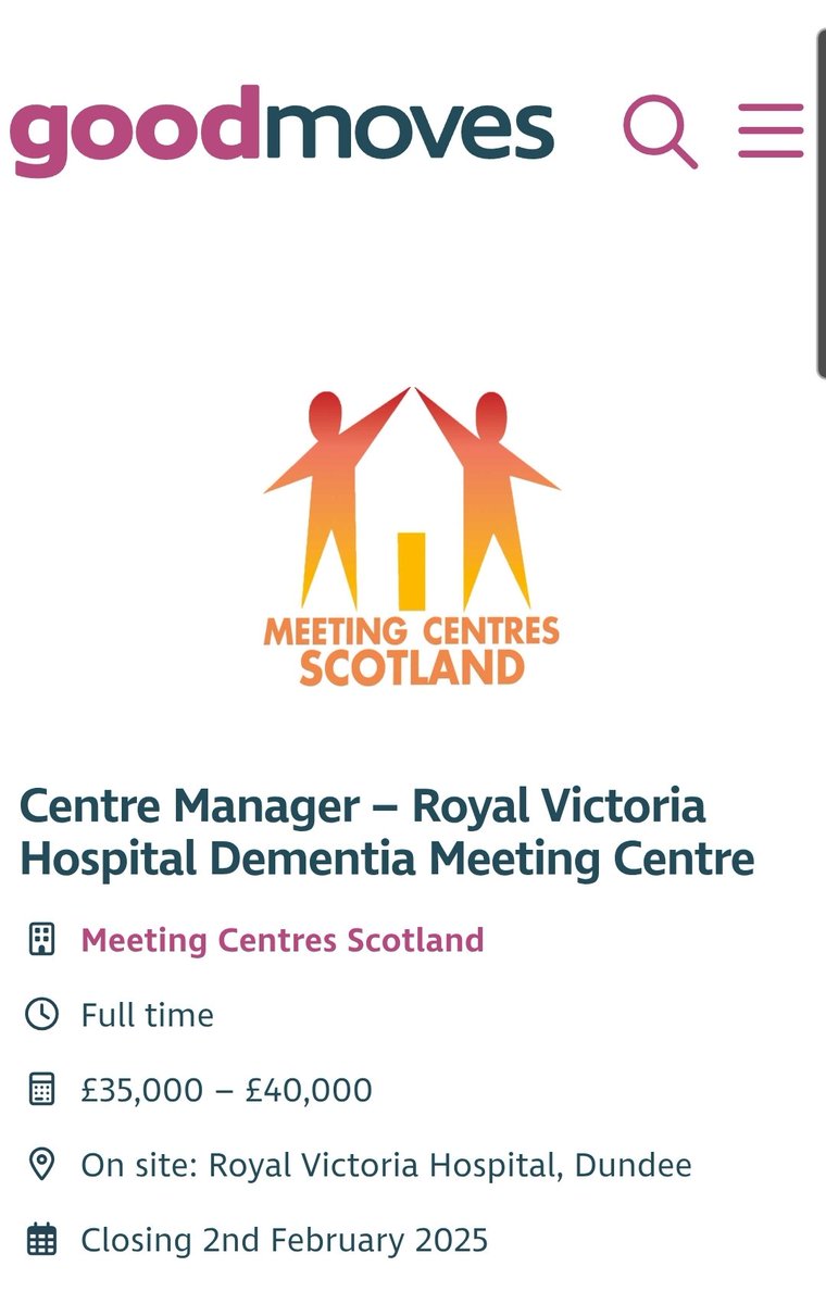 Exciting new opportunity at Royal Victoria Hospital in Dundee. Please share 💕 goodmoves.org/vacancy/a4sP10…