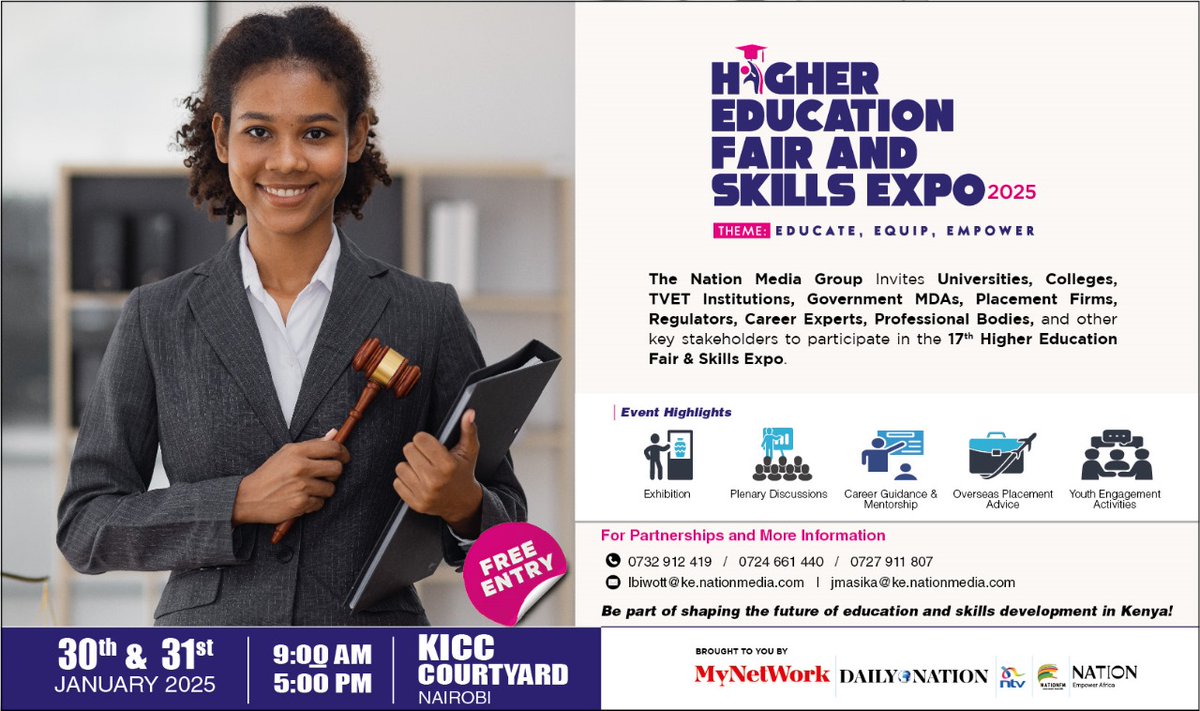 Wanji001's tweet photo. Got moves? The Nation Media Group Dancing Competition is happening at the Higher Education Expo! Show your skills, win prizes &amp; have fun! Register here https://t.co/7V8Ld6k2UW Jan 30–31 at KICC. FREE ENTRY! #HigherEducationExpo2025 #EducateEquipEmpower https://t.co/By38owUixD