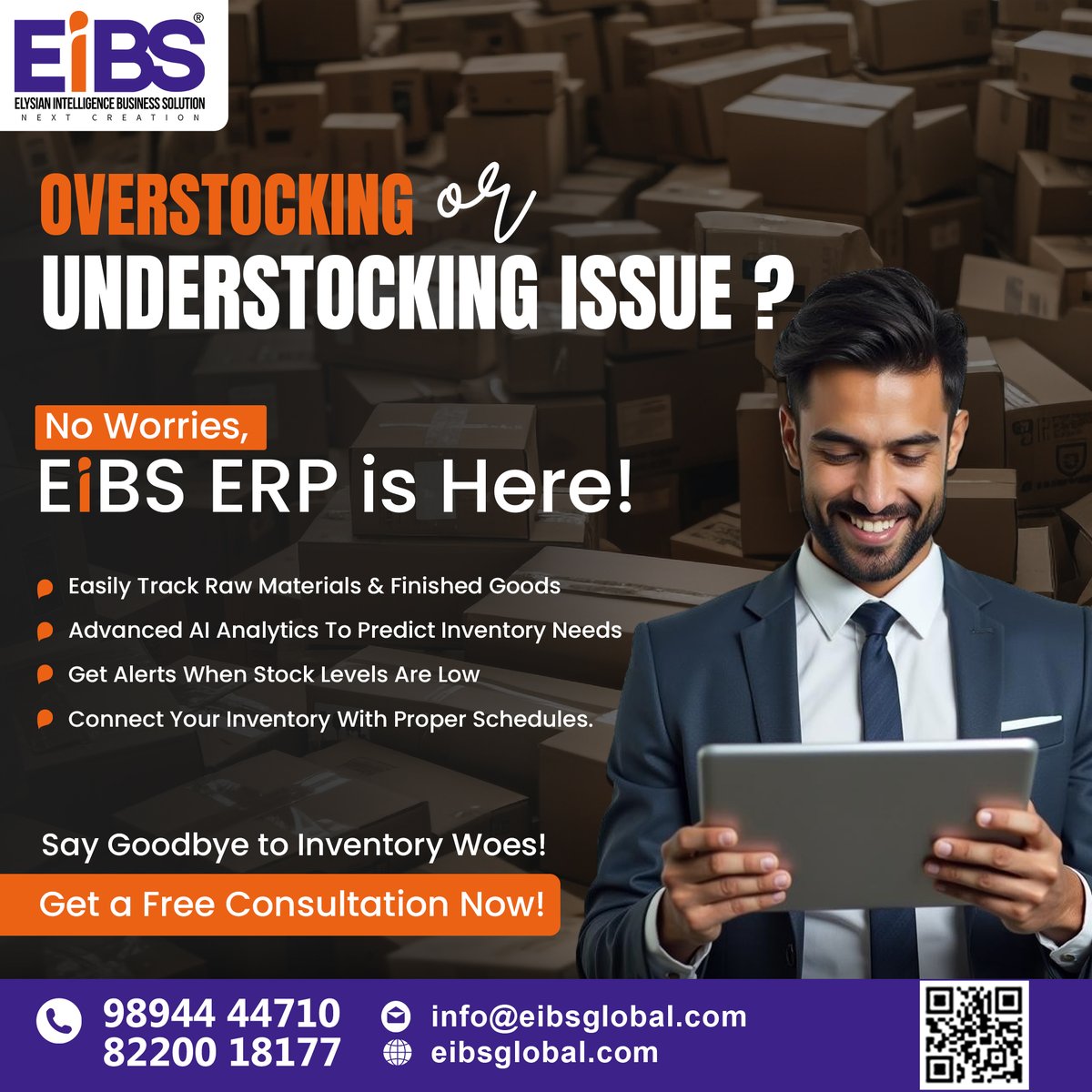 EIBS_Global's tweet photo. 📦 Overstocking or Understocking Draining Your Business? 😟

📞☎️ Call us now: 9894444710, 9790464324

#EiBS #ERP #EiBSERP #ManufacturingInnovation #WastageReduction #SustainabilityGoals #BusinessGrowth #EfficiencyMatters #FutureOfManufacturing #leadmanagementsoftware #india https://t.co/diiuGiu1RO