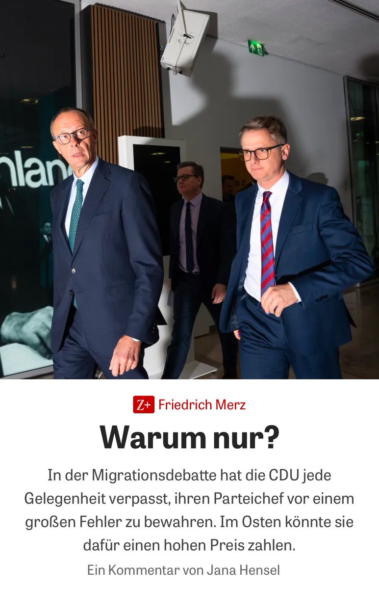 #Merz begeht einen großen Fehler. Die CDU im Osten hat bisher die Dämme gegen die AfD gehalten — trotz enormen Drucks. Aber nach dem heutigen Tag werden sie brechen. Warum hält niemand #Merz auf? 👇