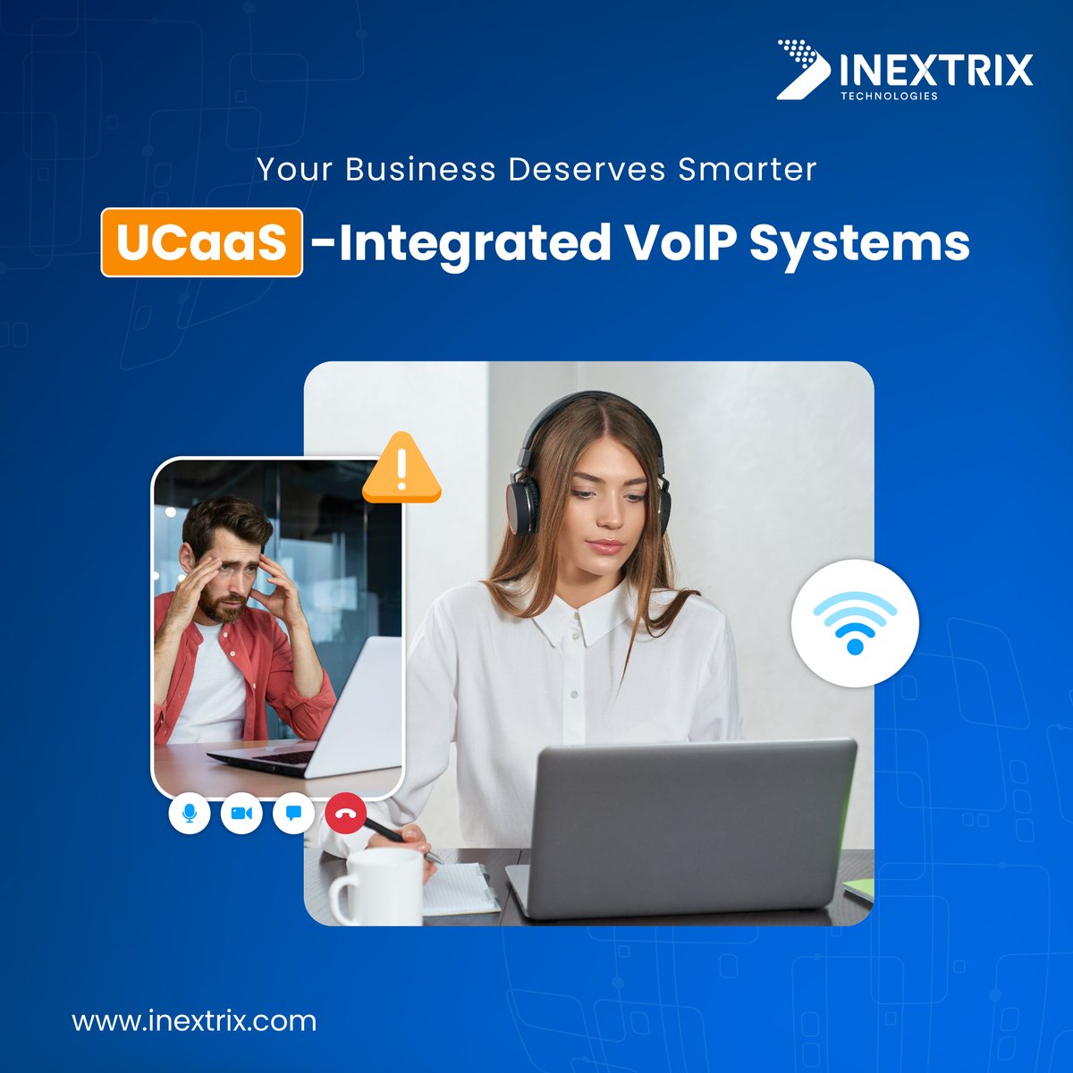 Inextrix's tweet photo. Elevate Your Business Communication! 

 Enjoy secure, reliable, and high-quality voice &amp; video calls with UCaaS-Integrated VoIP Systems. The future of business communication is here!
 
#BusinessVoIP #UCaaS #SeamlessConnectivity #ProductivityBoost #InextrixTechnologies https://t.co/gG1e1DEdeY