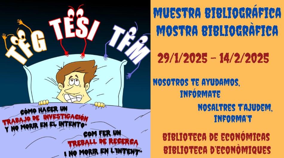 BibliotecaUA @bibliotecaua.bsky.social (@bibliotecaua) on Twitter photo TFG, Tesis, TFM: cómo hacer un trabajo de investigación y no morir en el intento (2025) / TFG, Tesi, TFM: com fer un treball de recerca i no morir en l'intent (2025) s.ua.es/es/KOga <a href="/EconomicasUA/">EconomicasUA</a> <a href="/ceua_ua/">Consejo de Estudiantes UA</a> <a href="/CAE_UA/">Centro de Apoyo Estudiantes UA</a> <a href="/union_ua/">Unión Universitaria UA</a> <a href="/DEEPSUA/">Delegación de Estudiantes EPS UA</a> <a href="/AEGEEAlicante/">AEGEE-Alicante</a> <a href="/estua_ua/">Estudiantes de la UA</a> <a href="/AlianzaUA/">Alianza Universitaria UA</a> TFG, Tesis, TFM: cómo hacer un trabajo de investigación y no morir en el intento (2025) / TFG, Tesi, TFM: com fer un treball de recerca i no morir en l'intent (2025) s.ua.es/es/KOga <a href="/EconomicasUA/">EconomicasUA</a> <a href="/ceua_ua/">Consejo de Estudiantes UA</a> <a href="/CAE_UA/">Centro de Apoyo Estudiantes UA</a> <a href="/union_ua/">Unión Universitaria UA</a> <a href="/DEEPSUA/">Delegación de Estudiantes EPS UA</a> <a href="/AEGEEAlicante/">AEGEE-Alicante</a> <a href="/estua_ua/">Estudiantes de la UA</a> <a href="/AlianzaUA/">Alianza Universitaria UA</a>