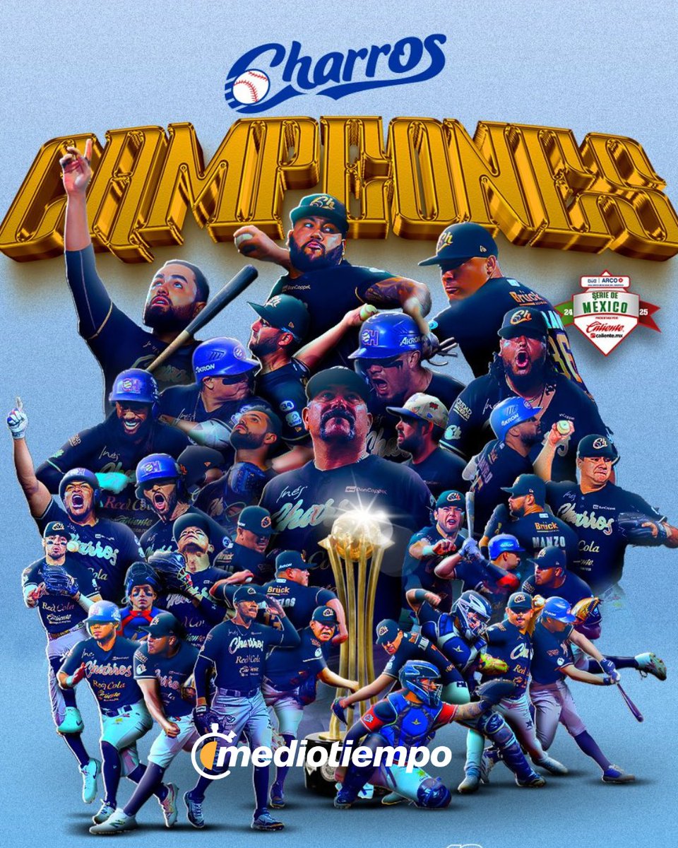 mediotiempo's tweet photo. ¡CHARROS CAMPEONES! 🏆🏆🏆
¡CHARROS CAMPEONES! 🏆🏆🏆
¡CHARROS CAMPEONES! 🏆🏆🏆

Los Charros de Jalisco van a la Serie del Caribe tras gana el título de la Liga Mexicana del Pacífico al vencer a los Tomateros de Culiacán https://t.co/YJiBYYuWtq