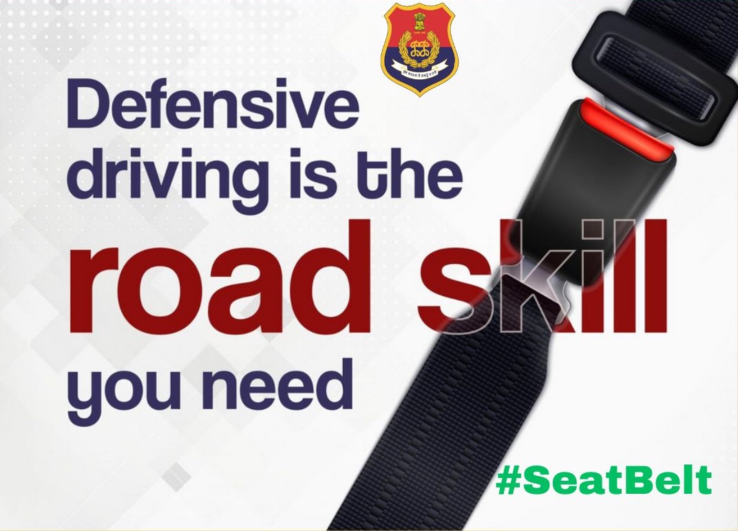 CPJalandhar's tweet image. Wearing your #Helmet and #SeatBelt makes it a default habit to keep yourself safe.

#DefensiveDriving   
 #RoadSafety