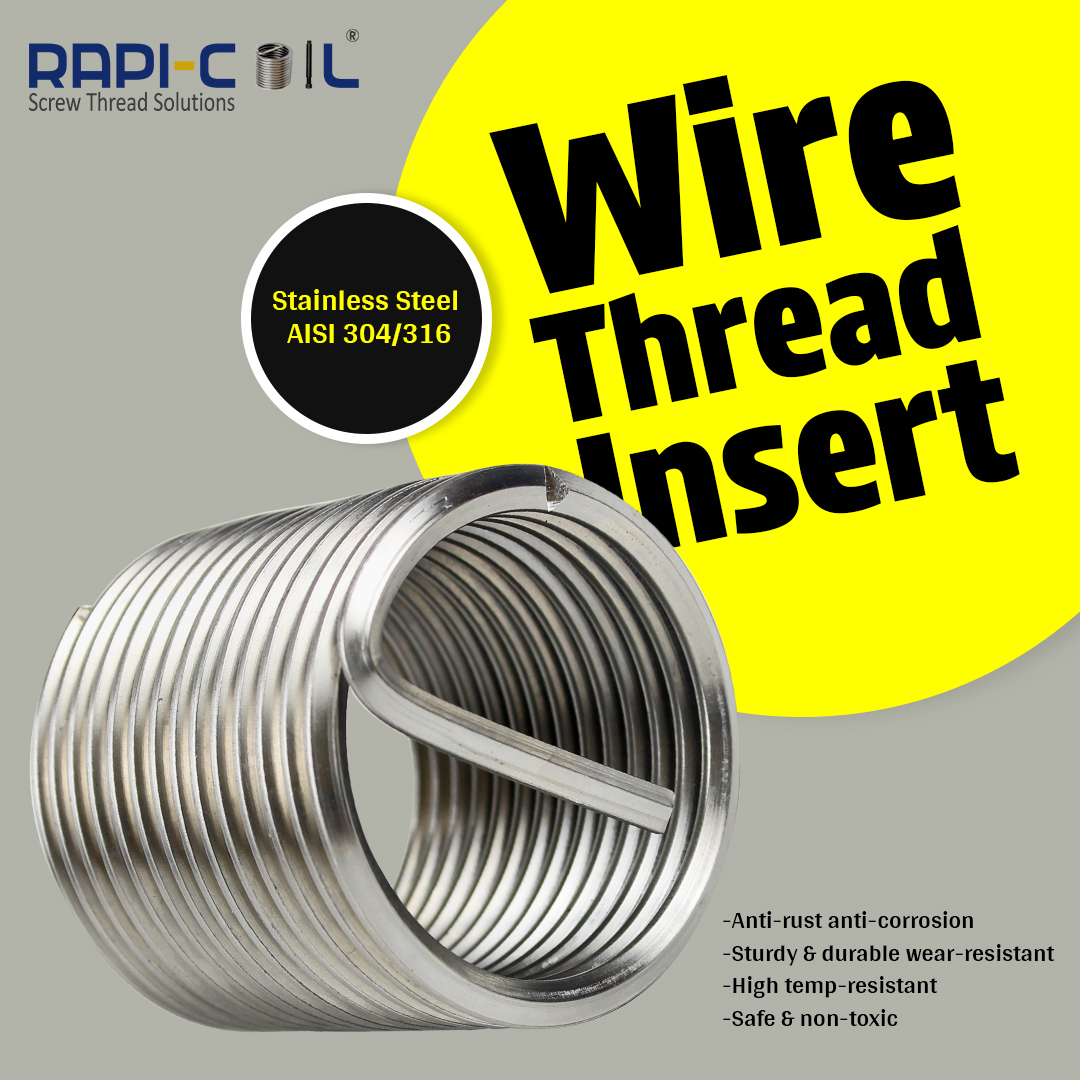 tools85315446's tweet image. Strength meets precision with our stainless steel AISI 304/316 wire thread inserts. Elevate your projects with durability and reliability that lasts. #StainlessSteel #ThreadInserts #QualityCraftsmanship #rapicoil #Engineering #EngineeringExcellence #InnovationUnleashed