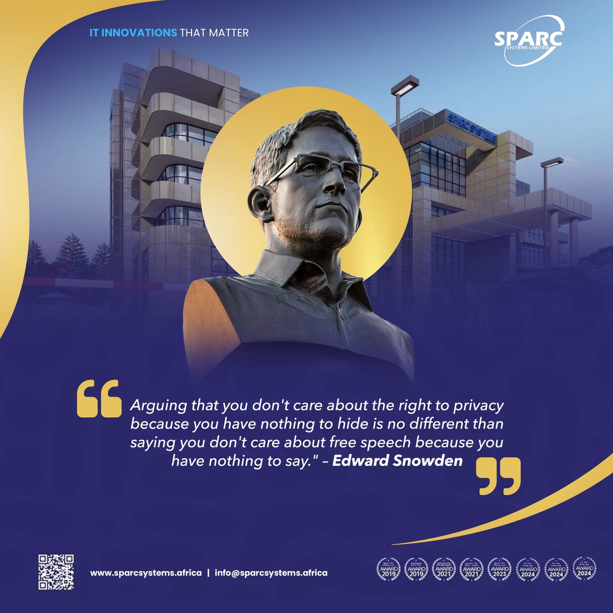sparcsys's tweet photo. Privacy isn't just a feature; it's a right.🔐Protect it like your most valuable treasure. Your personal data deserves respect. Let's keep it safe.
#dataprotectionweek
#putprivacyfirst
#ITCompanyAfrica
#SPARCTHEUNDISPUTED https://t.co/WEHr5zJTG3